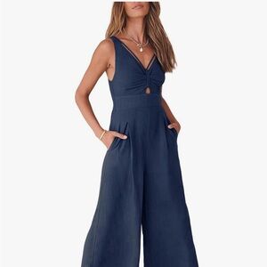 Elegant Navy Blue Jumpsuit